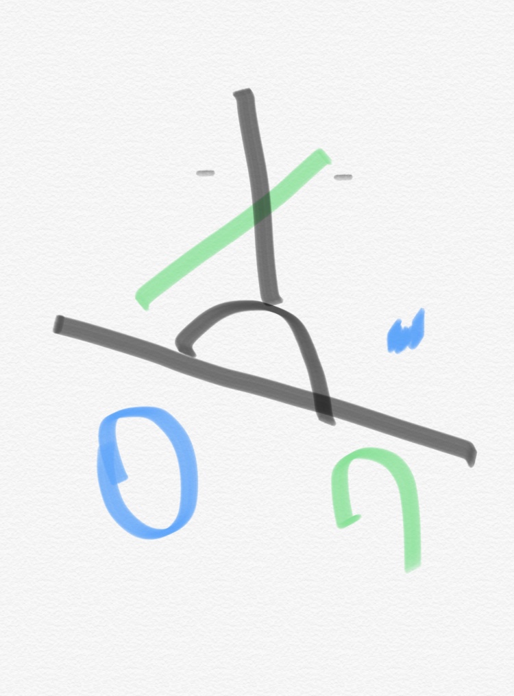 “Can’t stand for sloping sideways fall for free, 2019” by Alexsandra Norton.