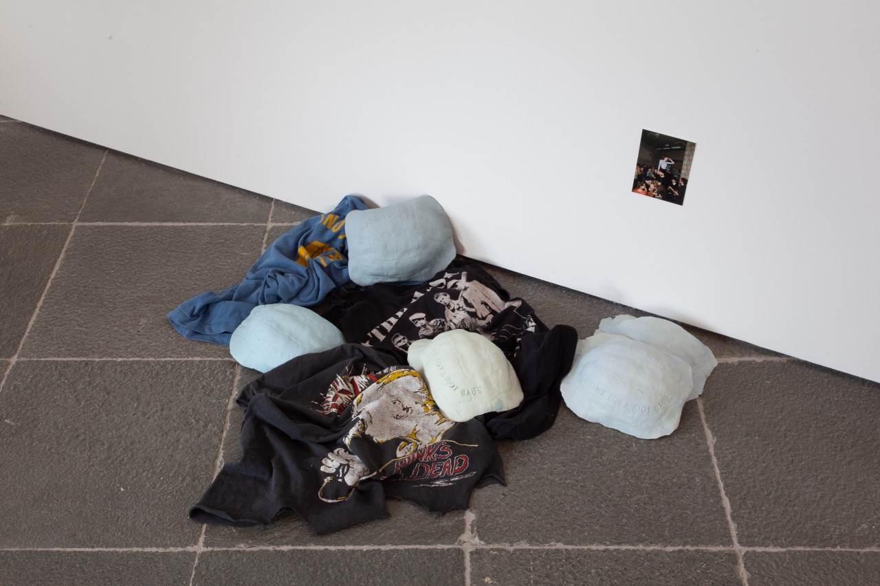 Exhibition: the boy tumbled off a chair, he did not hurt himself at Belvedere21, Vienna, 2019 with works by Nicoleta Auersperg,Gabriele Edlbauer,Maria Grün,Lore Heuermann,Laura Hinrichsmeyer,Nika Kupyrova,Mara Novak,Maša Stanić,Dorothea Trappel.